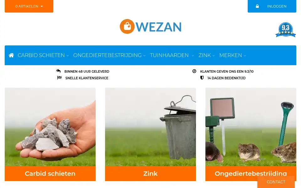 Screenshot of wezan.nl