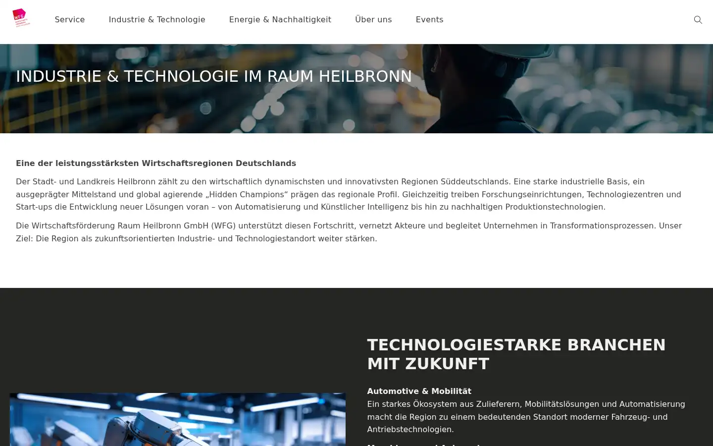 Screenshot of wfgheilbronn.de