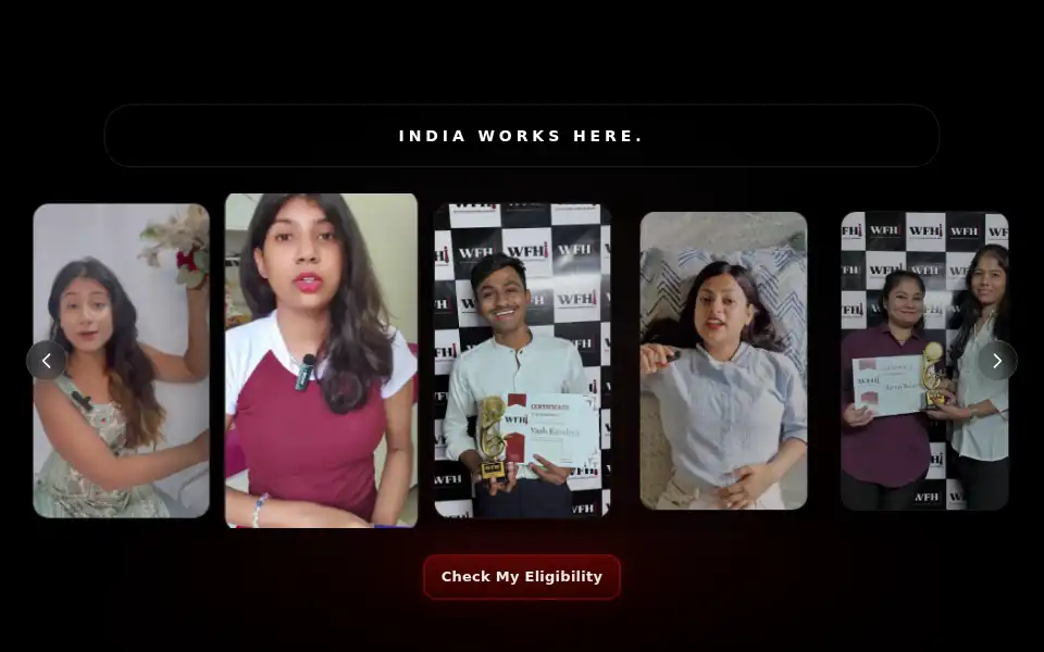 Screenshot of wfhi.in