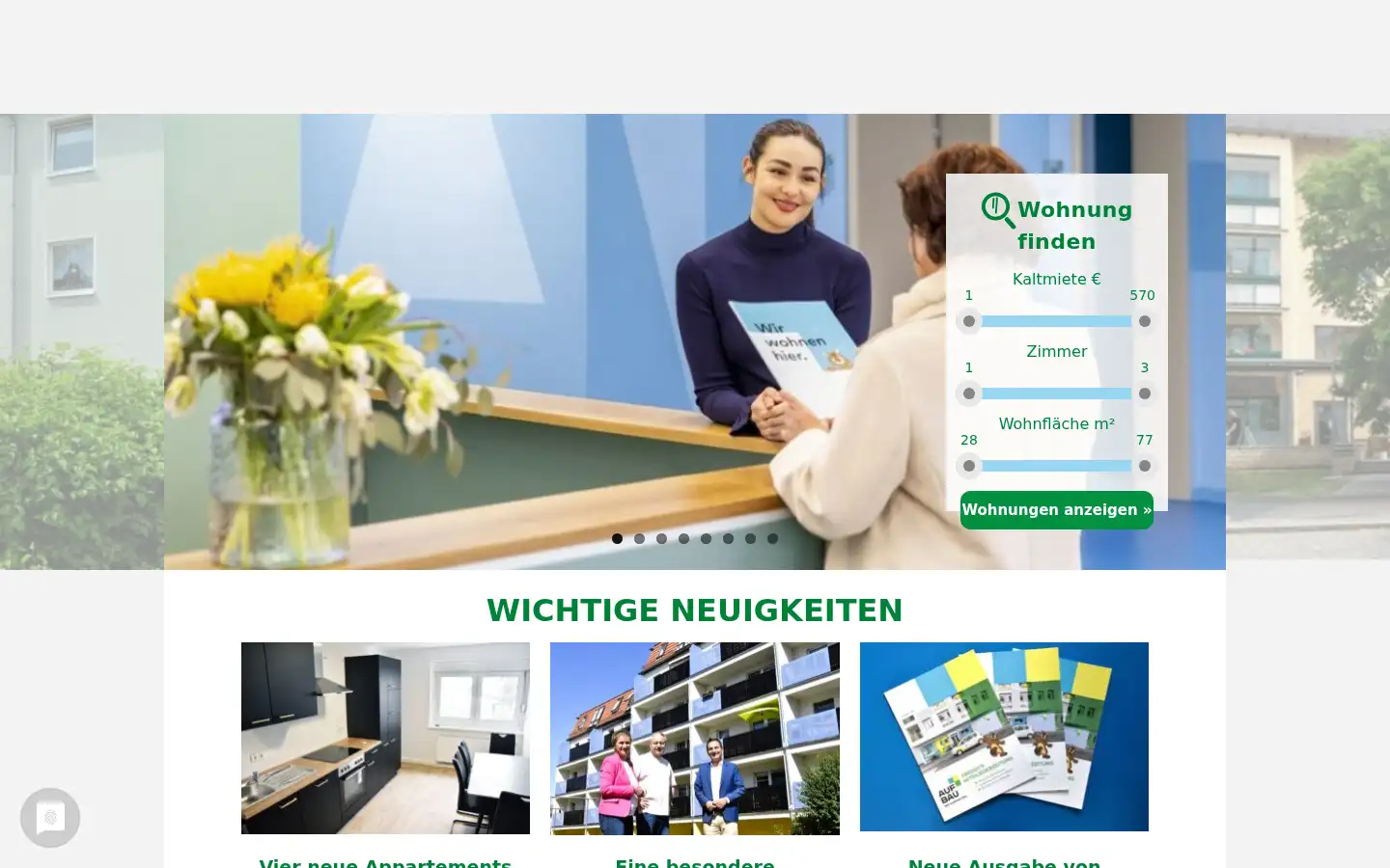 Screenshot of wg-aufbau-merseburg.de