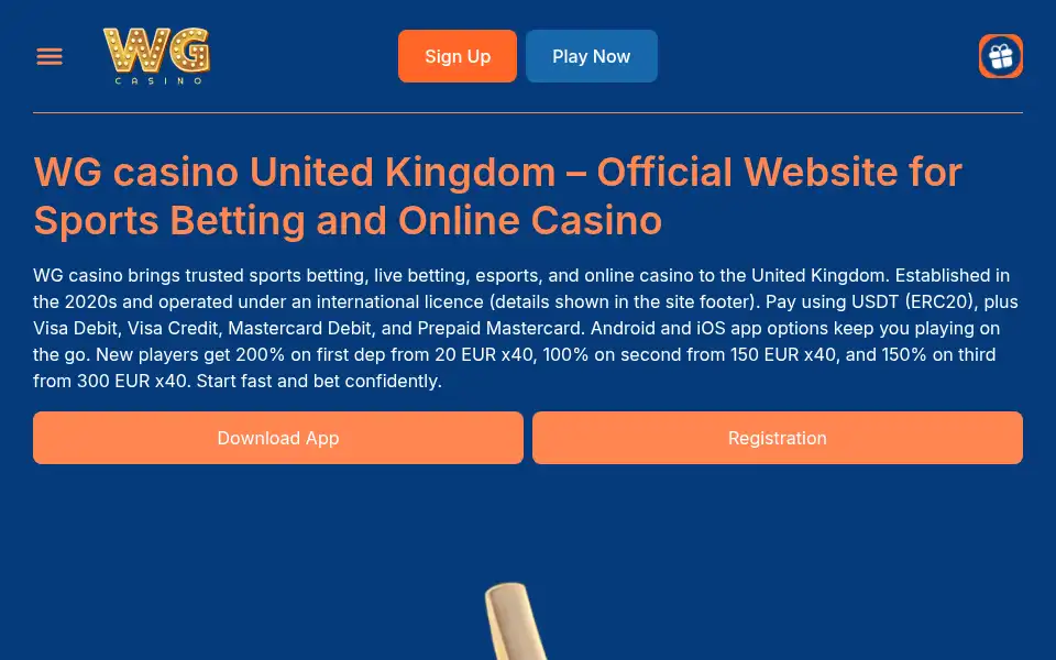 Screenshot of wg-casinos.org.uk