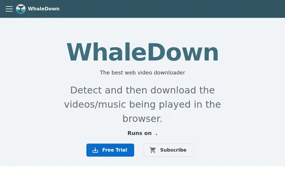 Screenshot of whaledown.com