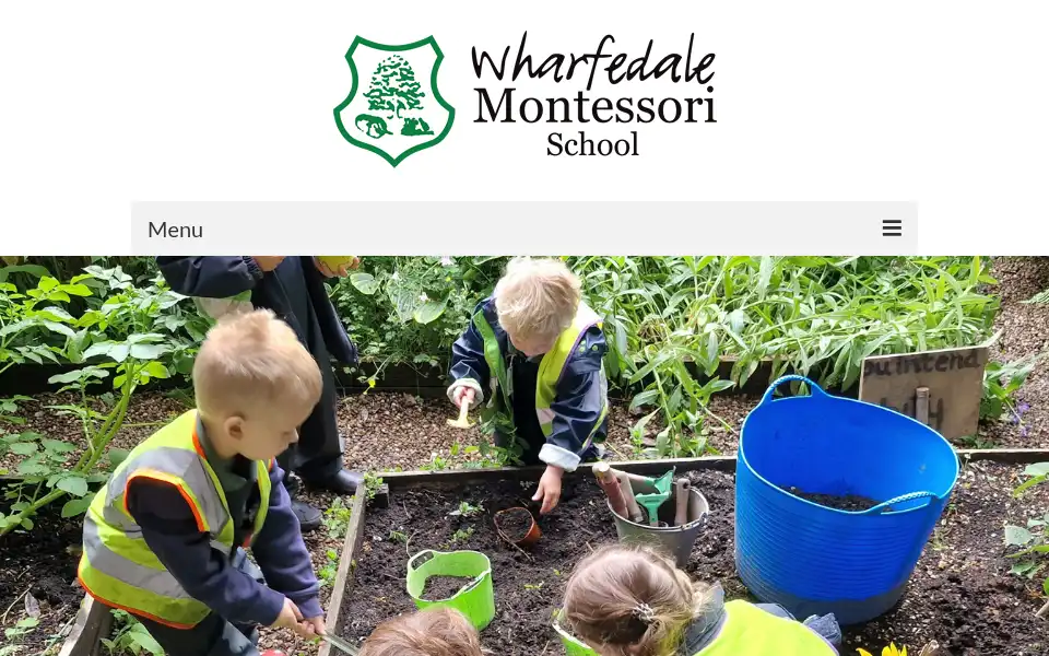 Screenshot of wharfedalemontessori.co.uk