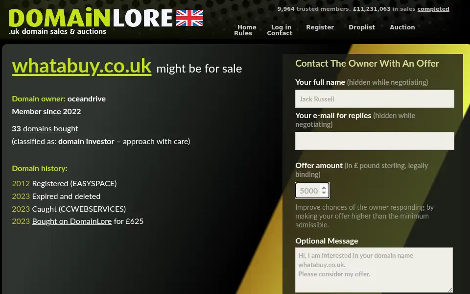 Screenshot of whatabuy.co.uk