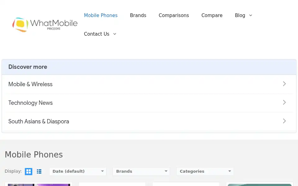 Screenshot of whatmobilepriceoye.com