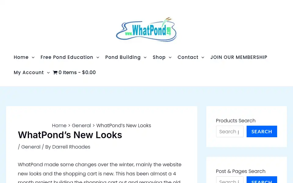 Screenshot of whatpond.com