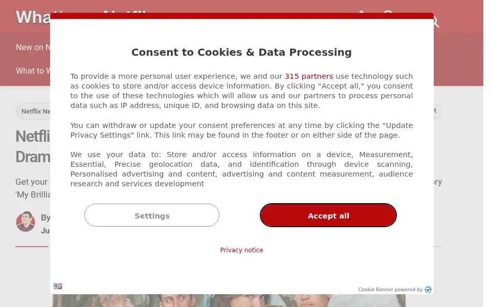 Screenshot of whats-on-netflix.com