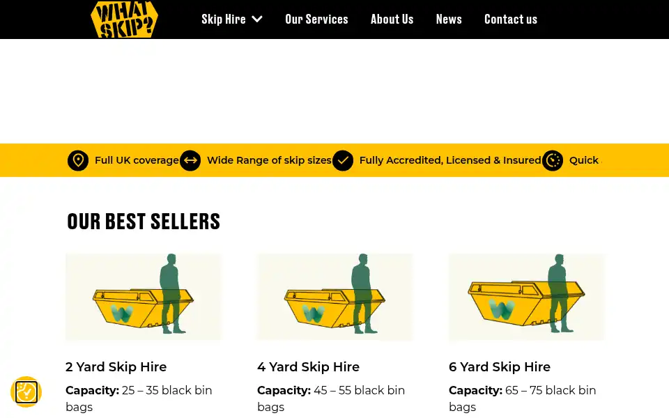 Screenshot of whatskip.co.uk