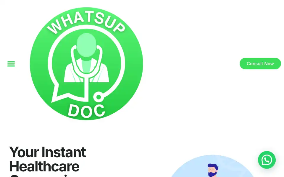 Screenshot of whatsupdoc.net