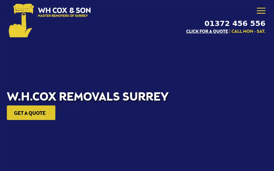Screenshot of whcoxremovals.co.uk