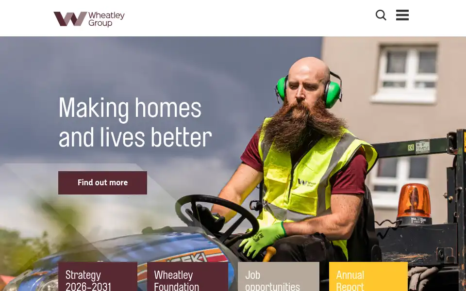 Screenshot of wheatley-group.com