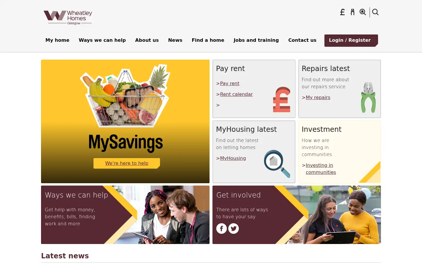 Screenshot of wheatleyhomes-glasgow.com