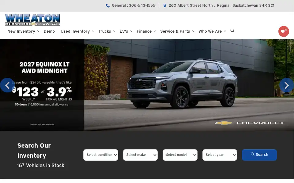 Screenshot of wheatonchev.com