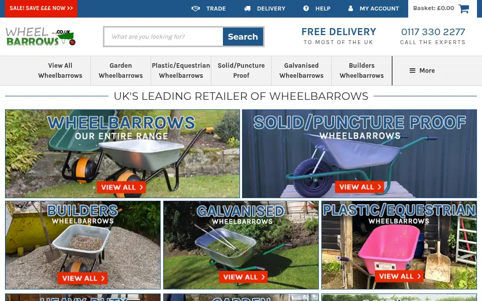 Screenshot of wheelbarrows.co.uk
