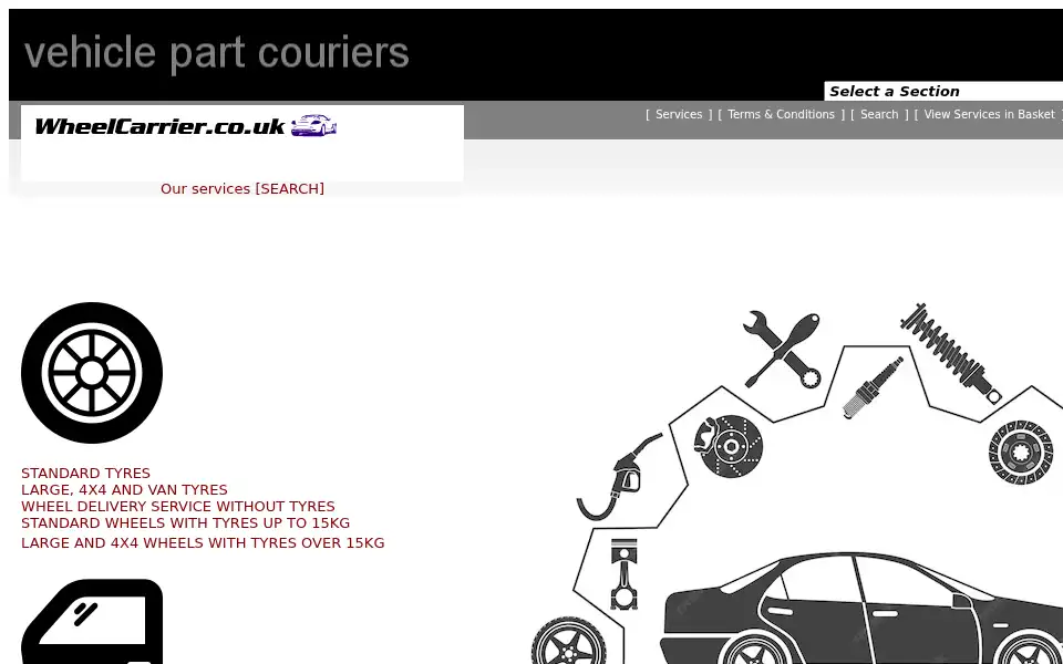 Screenshot of wheelcarrier.co.uk