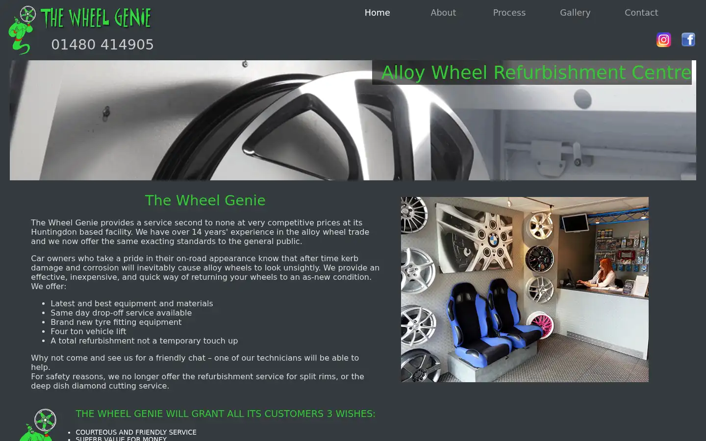 Screenshot of wheelgenie.co.uk