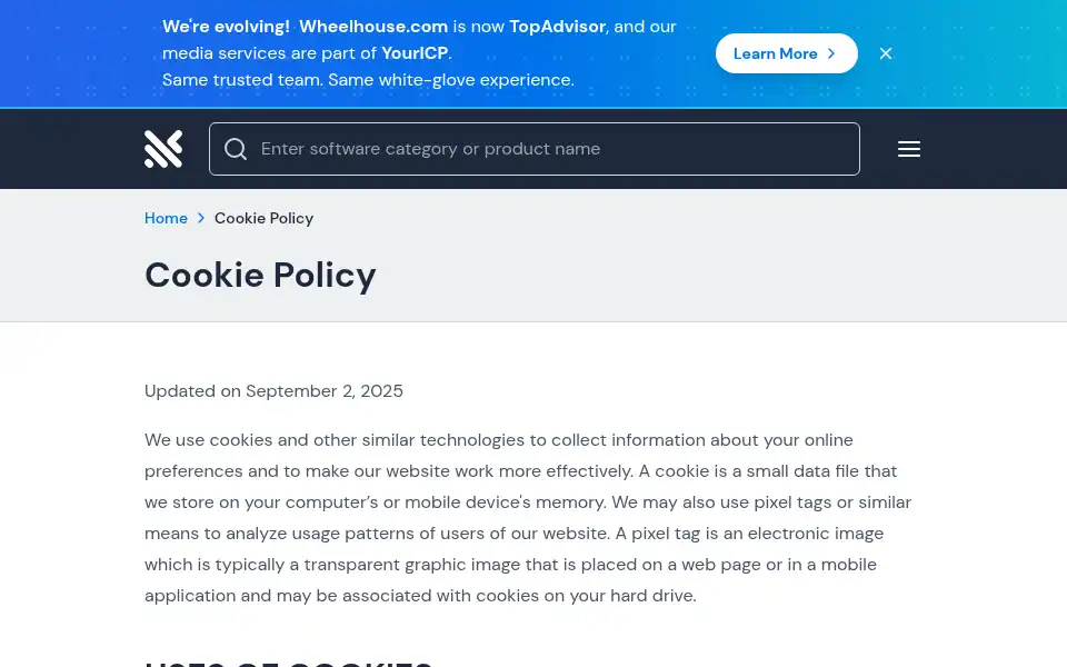 Screenshot of wheelhouse.com