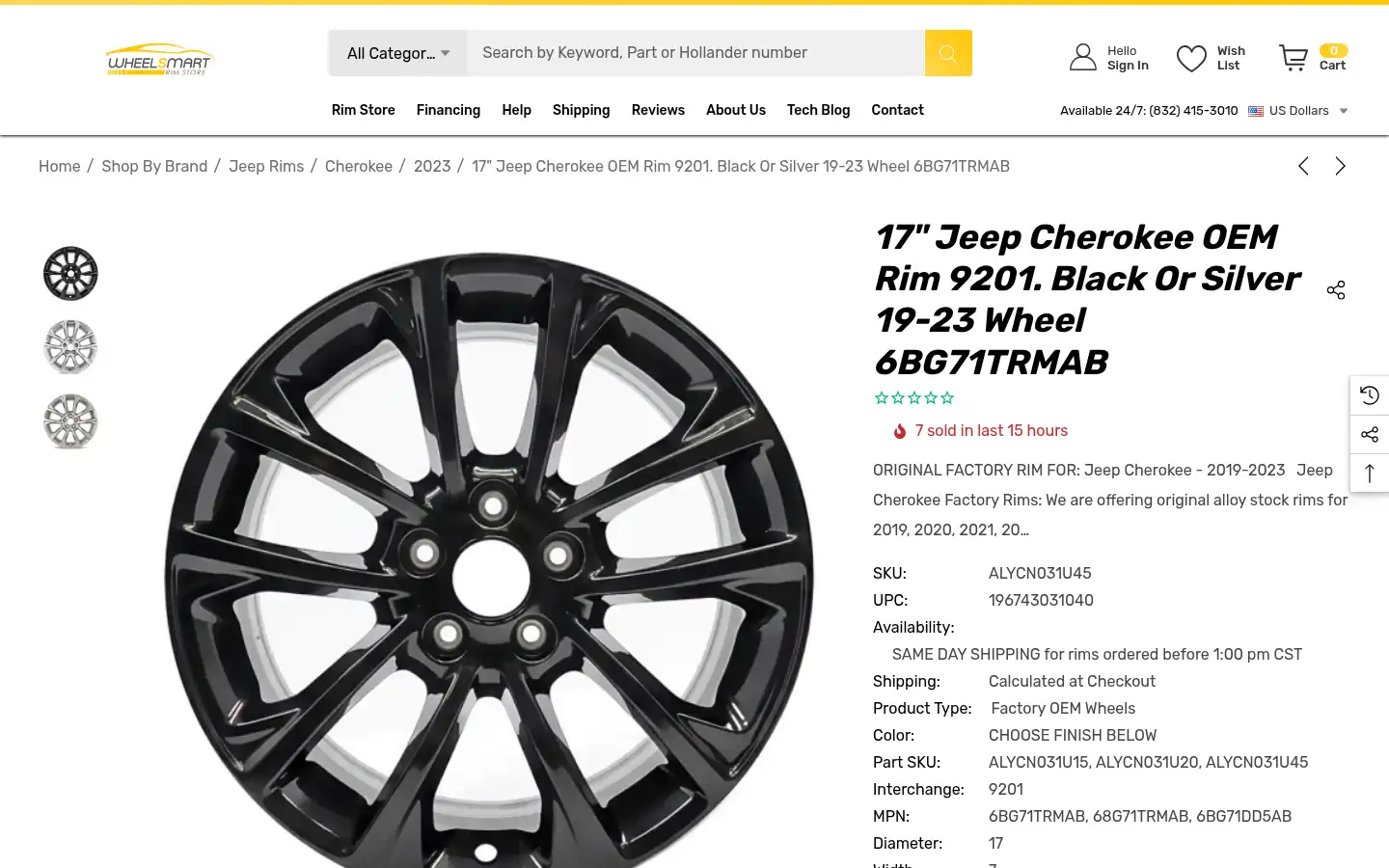 Screenshot of wheelsmartrims.com