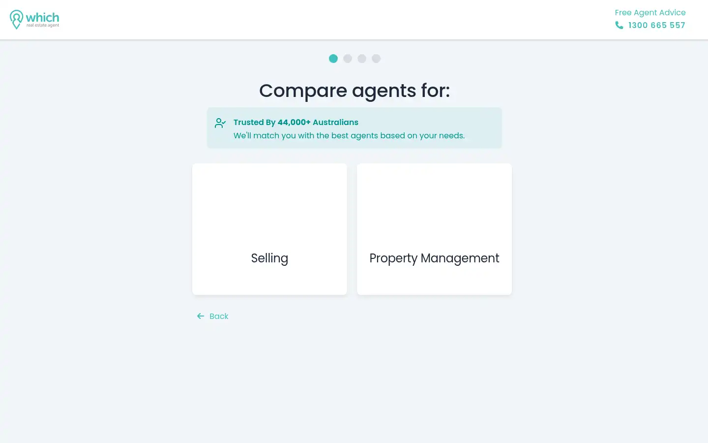 Screenshot of whichrealestateagent.com.au