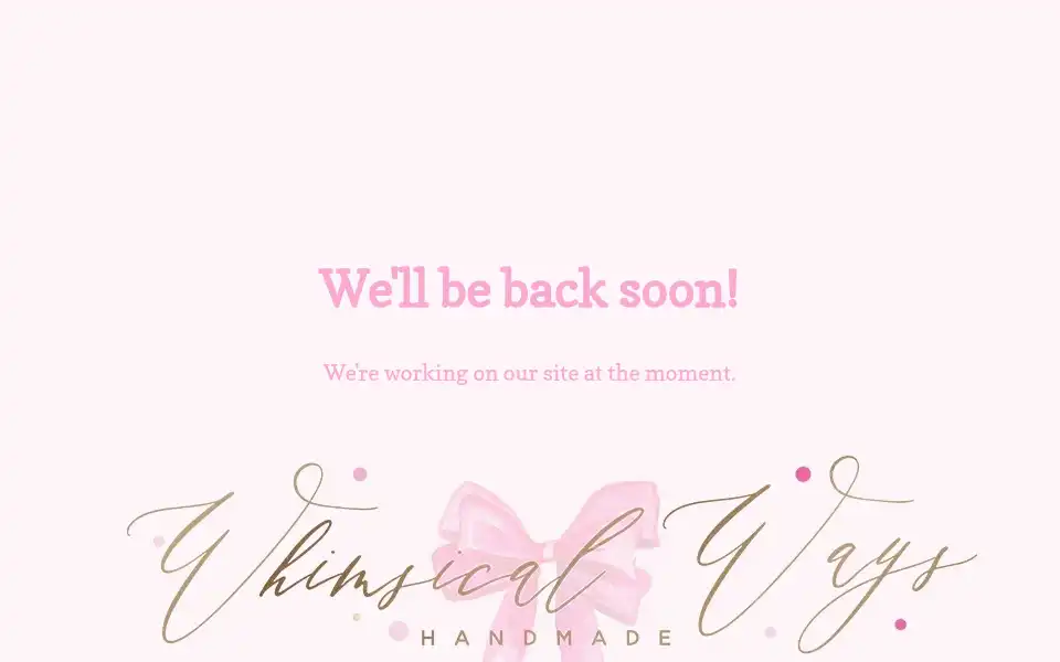 Screenshot of whimsicalways.bigcartel.com