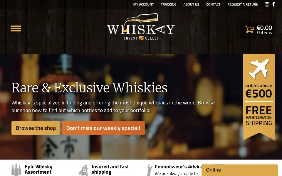 Screenshot of whiskay.com