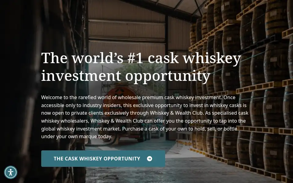 Screenshot of whiskeywealthclub.com
