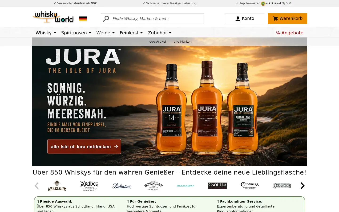 Screenshot of whiskyworld.de