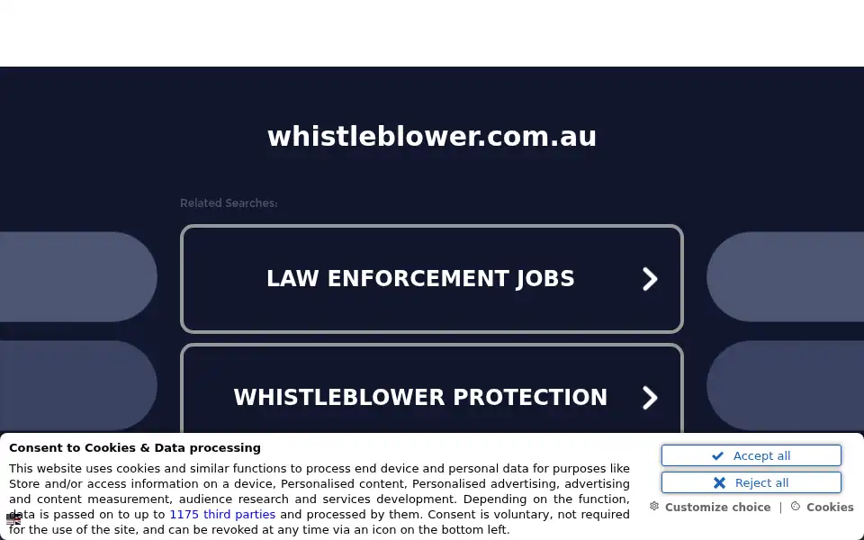 Screenshot of whistleblower.com.au