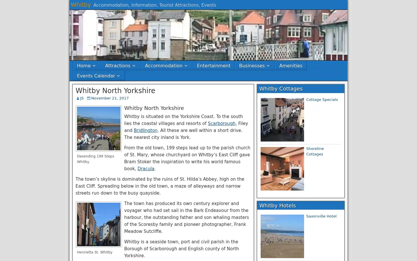 Screenshot of whitby.co.uk