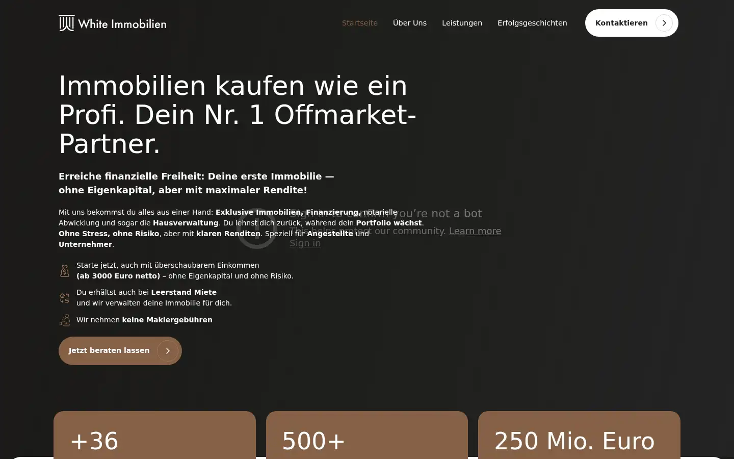Screenshot of white.immobilien