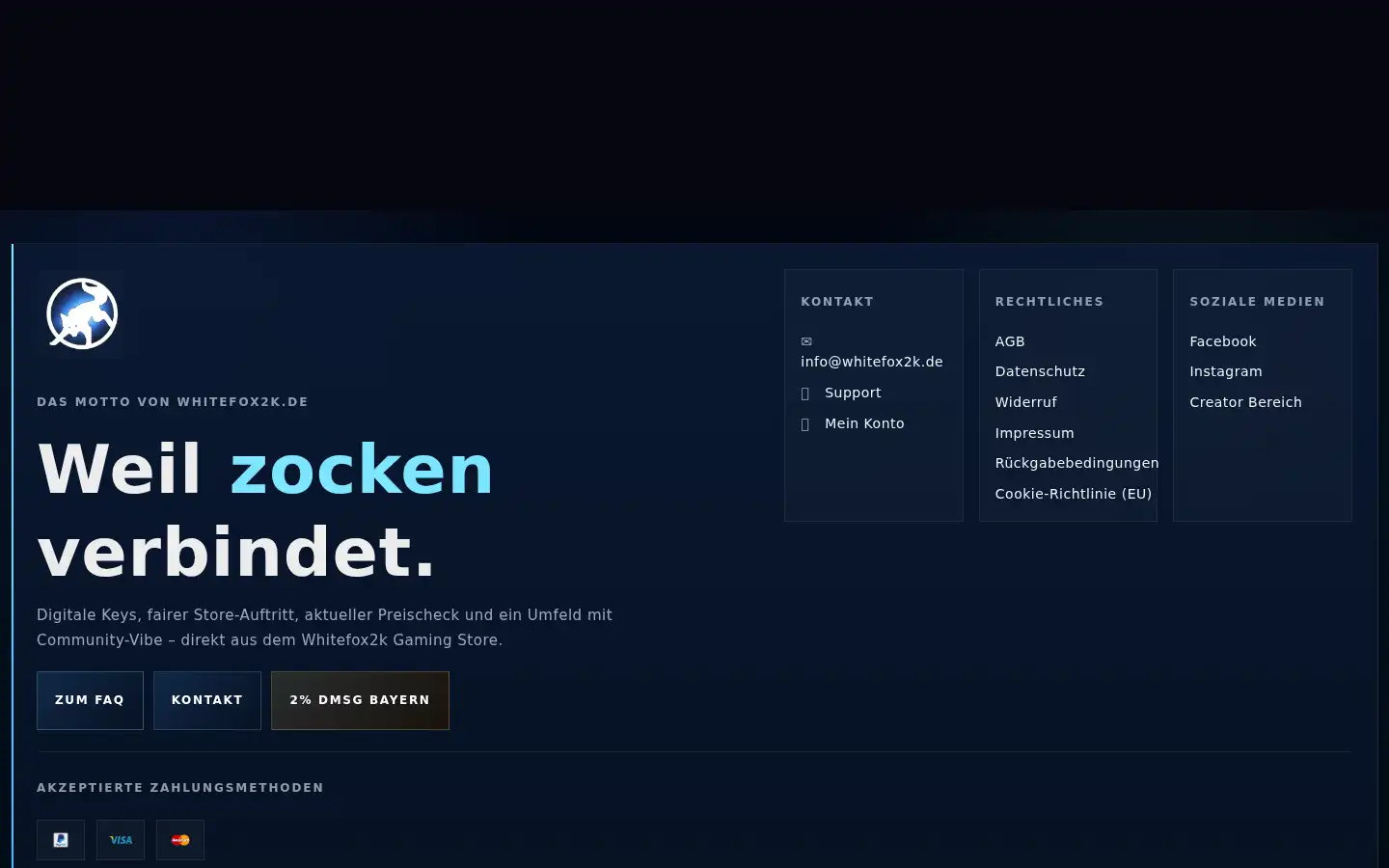 Screenshot of whitefox2k.de