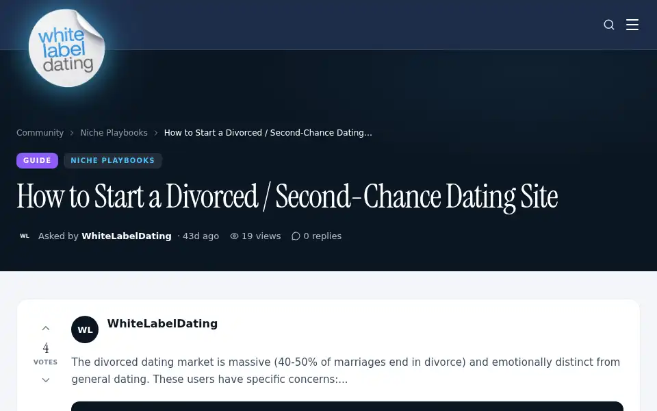 Screenshot of whitelabeldating.com
