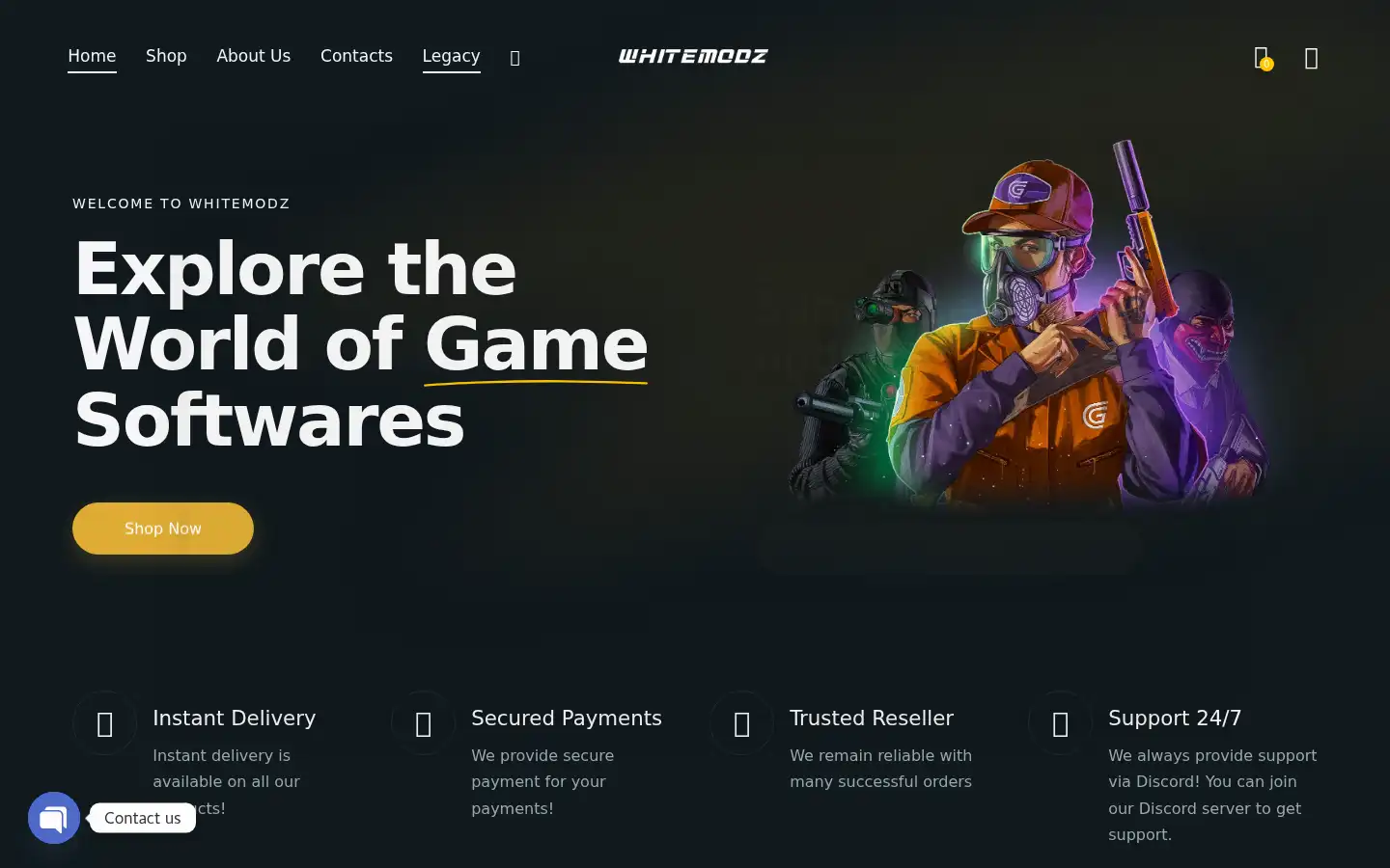 Screenshot of whitemodz.com