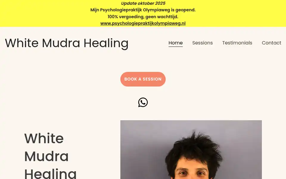 Screenshot of whitemudrahealing.com