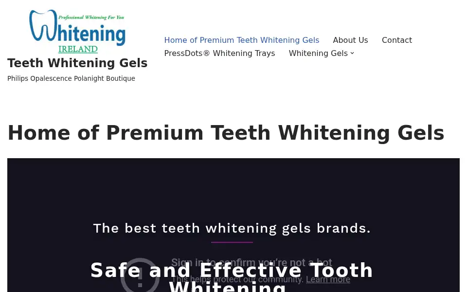Screenshot of whiteningireland.ie