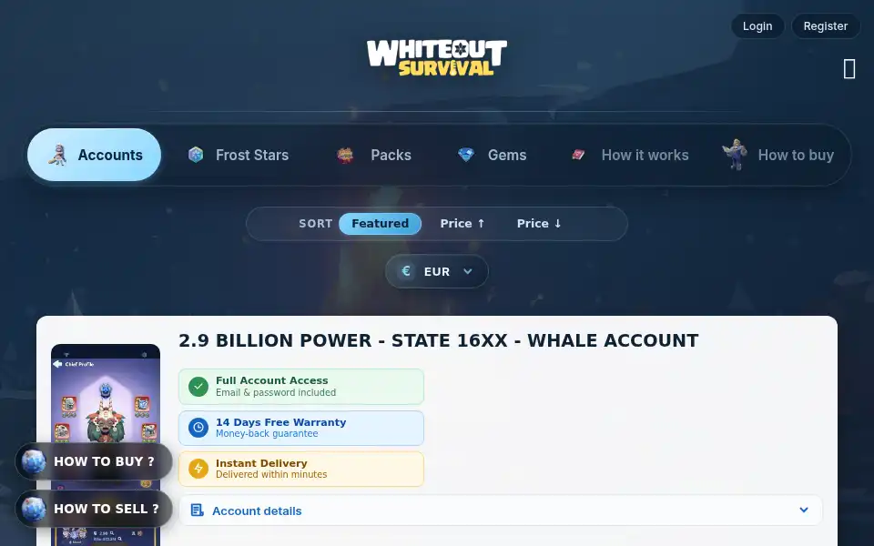 Screenshot of whiteoutsurvival.net