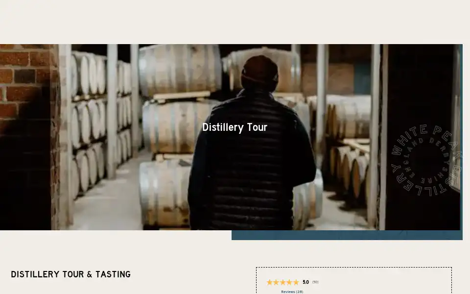 Screenshot of whitepeakdistillery.co.uk