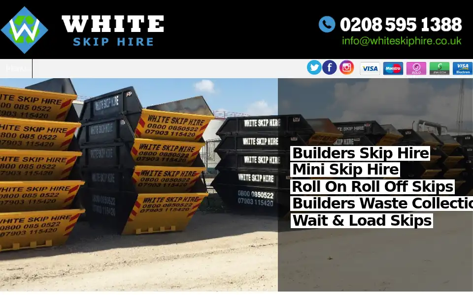 Screenshot of whiteskiphire.co.uk