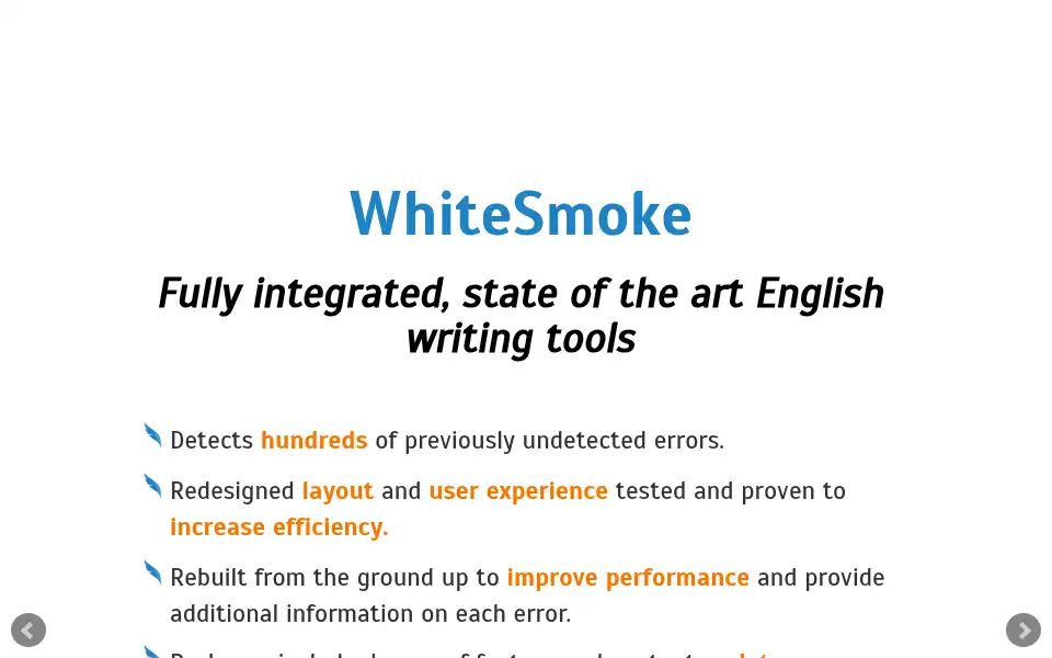 Screenshot of whitesmoke.com