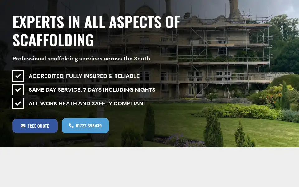 Screenshot of whitesscaffoldingsalisbury.co.uk