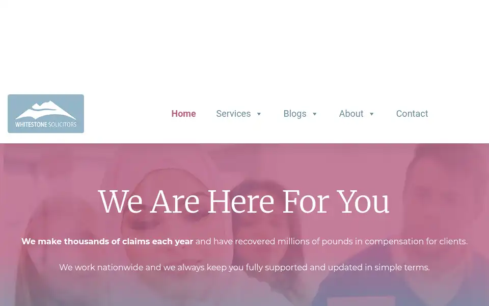 Screenshot of whitestonesolicitors.co.uk