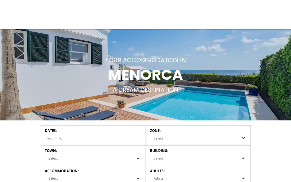 Screenshot of whitesvillas-menorca.co.uk