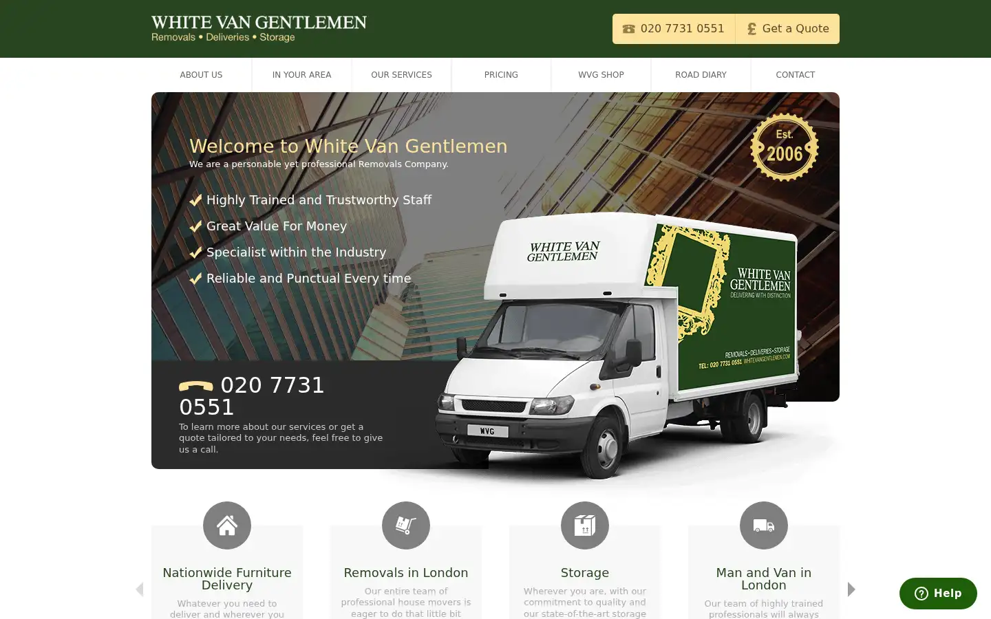 Screenshot of whitevangentlemen.com
