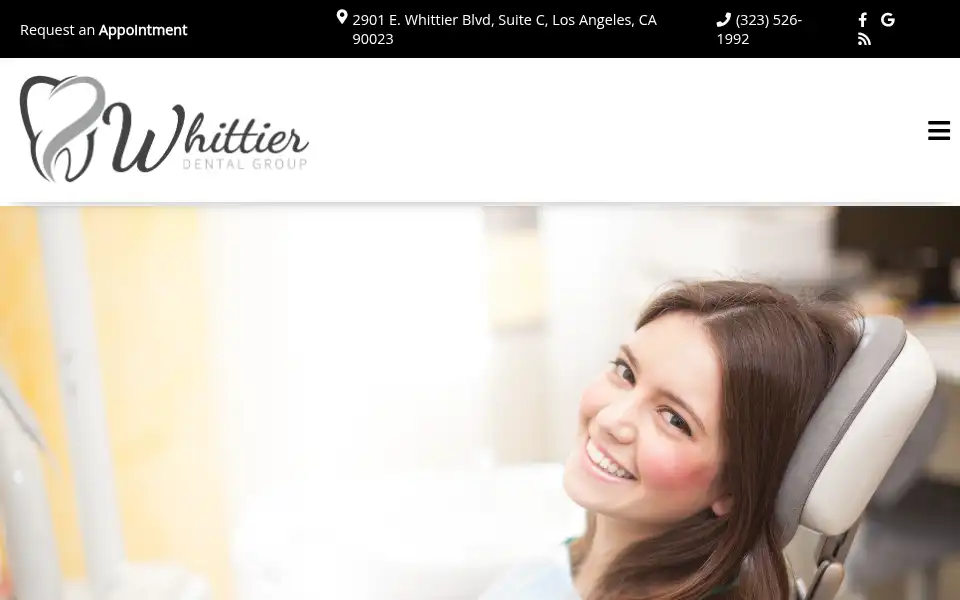 Screenshot of whittierdentalgroup.com