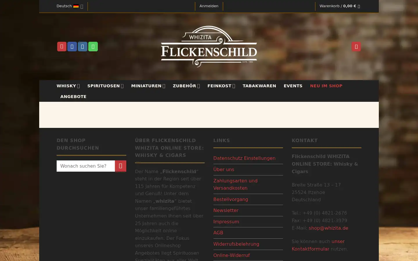 Screenshot of whizita.de