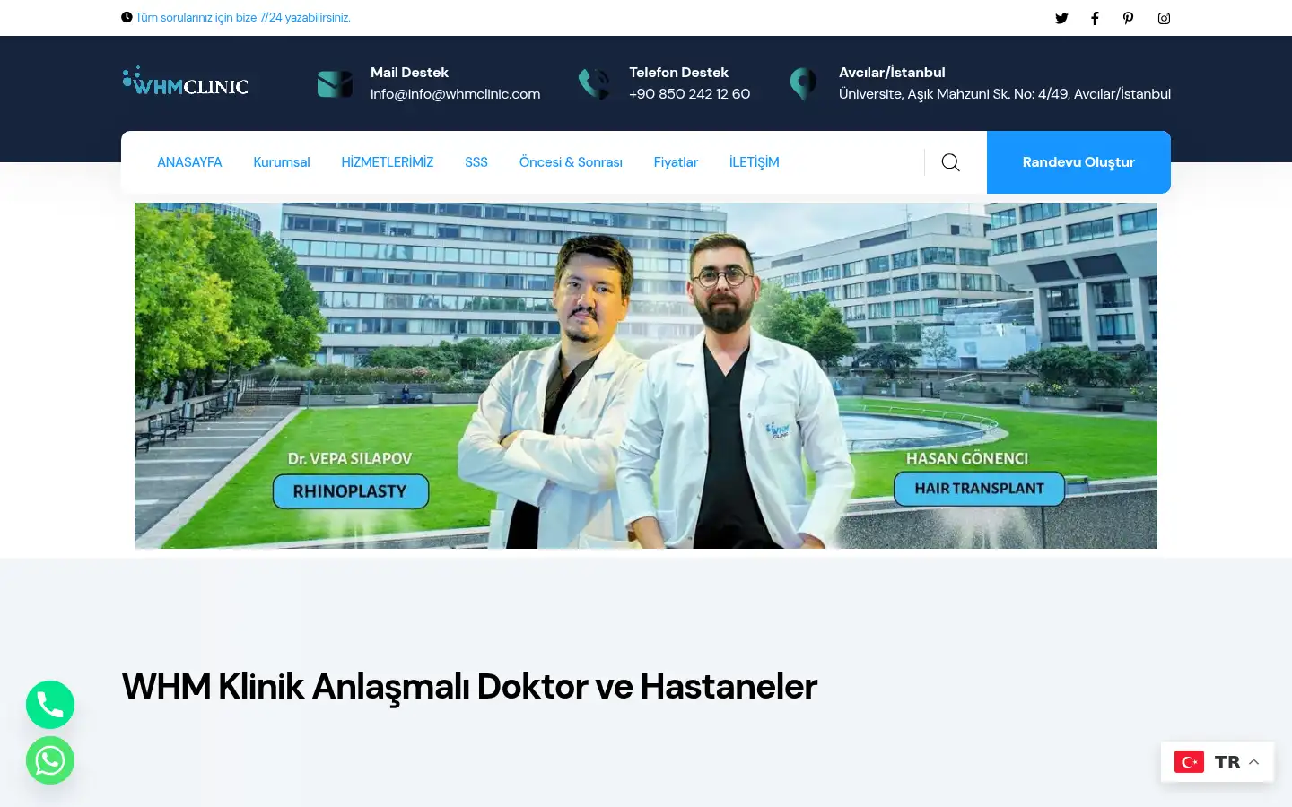 Screenshot of whmclinic.com