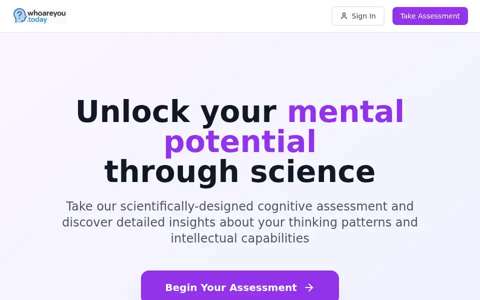 Screenshot of who-are-you.today