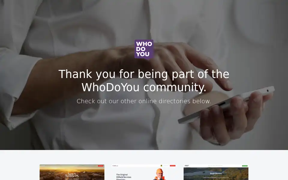 Screenshot of whodoyou.com
