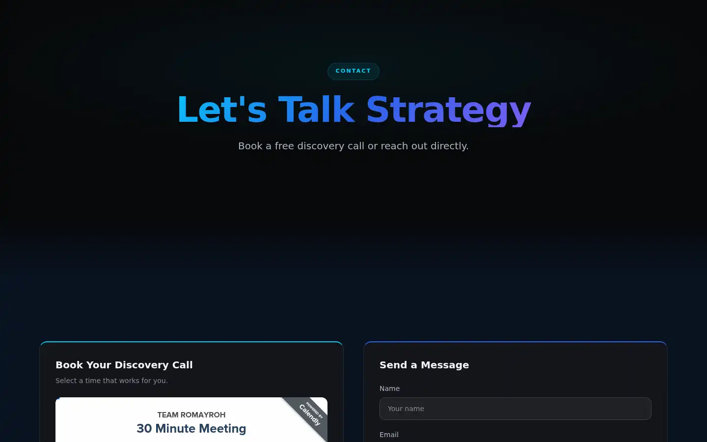 Screenshot of whoisromayroh.com