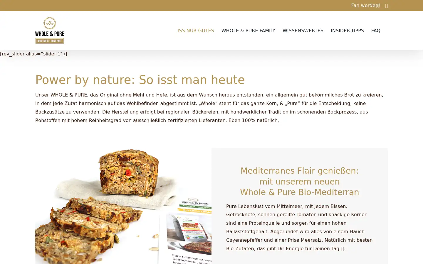 Screenshot of whole-pure.com